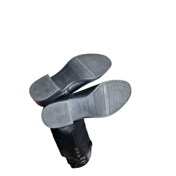 Libby Edelman Over The Knee Black Riding Boot Size 8 Tall Zip Equestrian Style - Picture 10 of 14